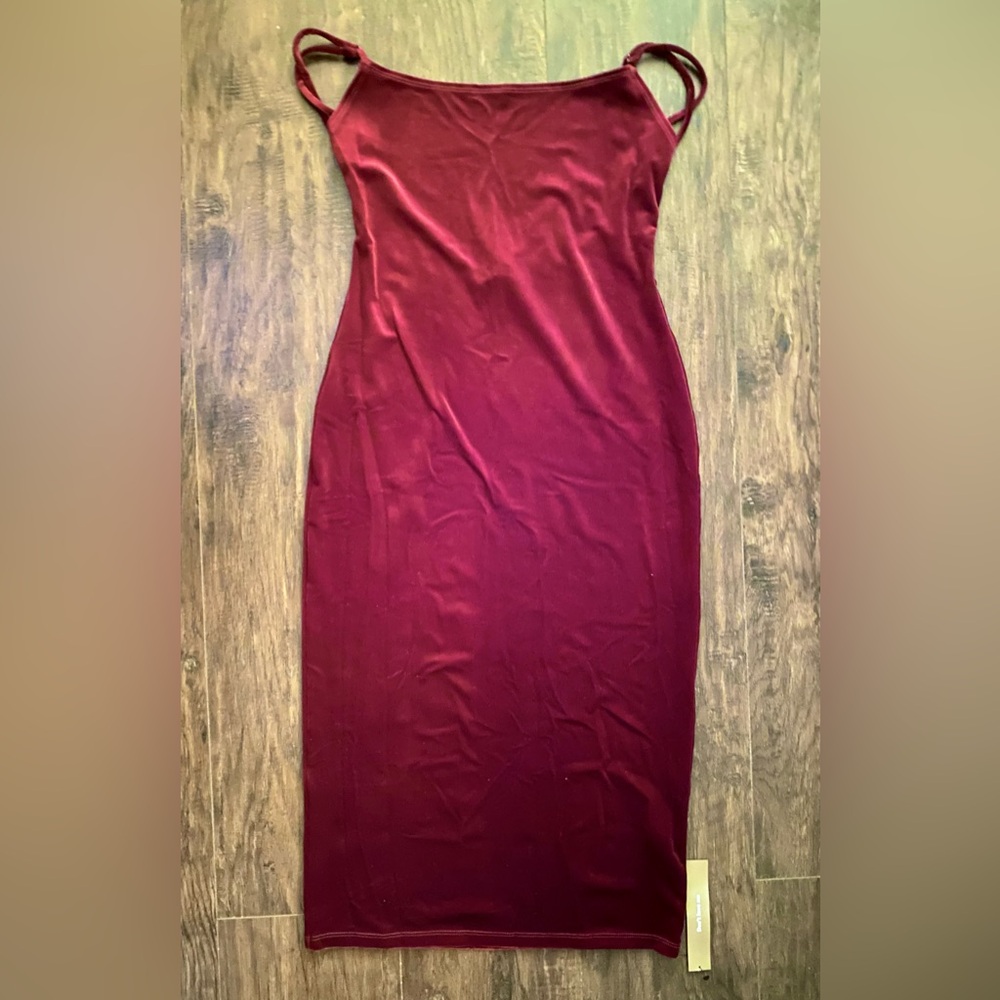 Reformation Burgundy Midi Dress